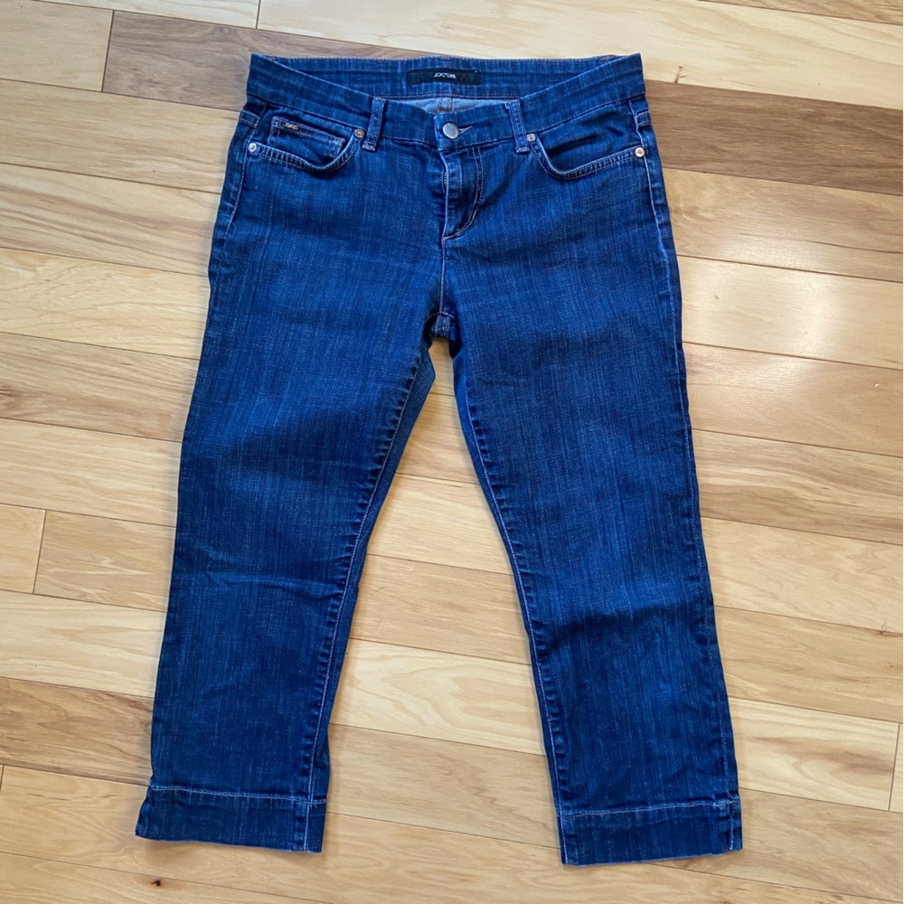 Joes Jeans Slit Hem Kicker Denim Capris Womens 29 Low Rise Cropped Pants - Picture 5 of 9